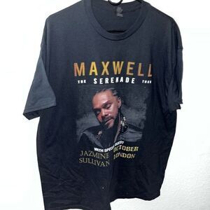 Vintage Maxwell The Serenade Tour Black Graphic Short Sleeve T-Shirt